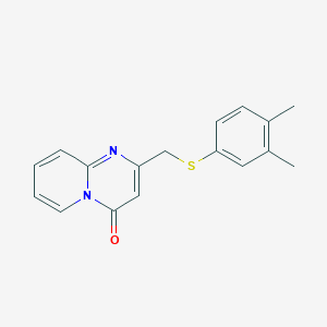 molecular formula C17H16N2OS B7515577 2-[(3,4-Dimethylphenyl)sulfanylmethyl]pyrido[1,2-a]pyrimidin-4-one 