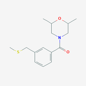 molecular formula C15H21NO2S B7515587 (2,6-Dimethylmorpholin-4-yl)-[3-(methylsulfanylmethyl)phenyl]methanone 