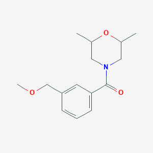 molecular formula C15H21NO3 B7515600 (2,6-Dimethylmorpholin-4-yl)-[3-(methoxymethyl)phenyl]methanone 