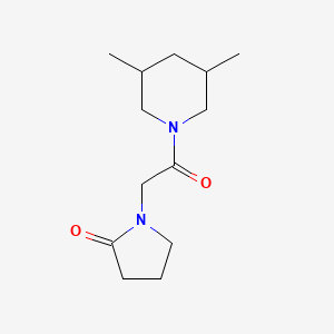 molecular formula C13H22N2O2 B7515630 1-[2-(3,5-Dimethylpiperidin-1-yl)-2-oxoethyl]pyrrolidin-2-one 