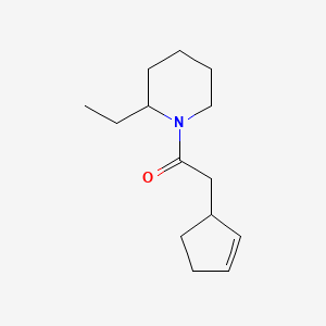 molecular formula C14H23NO B7515636 2-Cyclopent-2-en-1-yl-1-(2-ethylpiperidin-1-yl)ethanone 
