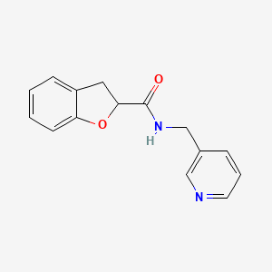 molecular formula C15H14N2O2 B7515644 N-(pyridin-3-ylmethyl)-2,3-dihydro-1-benzofuran-2-carboxamide 