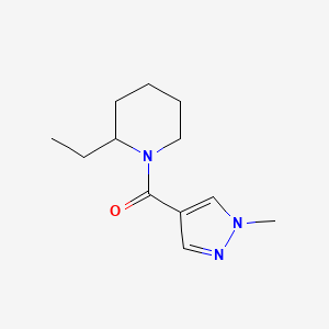molecular formula C12H19N3O B7515657 (2-Ethylpiperidin-1-yl)-(1-methylpyrazol-4-yl)methanone 