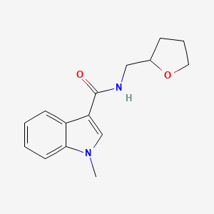molecular formula C15H18N2O2 B7515690 1-methyl-N-(oxolan-2-ylmethyl)indole-3-carboxamide 