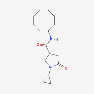 molecular formula C16H26N2O2 B7515692 N-cyclooctyl-1-cyclopropyl-5-oxopyrrolidine-3-carboxamide 