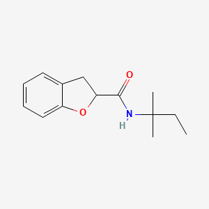 molecular formula C14H19NO2 B7515739 N-(2-methylbutan-2-yl)-2,3-dihydro-1-benzofuran-2-carboxamide 