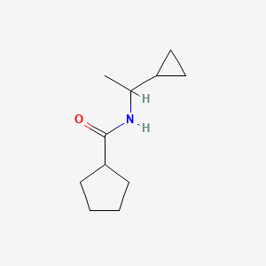 molecular formula C11H19NO B7515755 N-(1-cyclopropylethyl)cyclopentanecarboxamide 