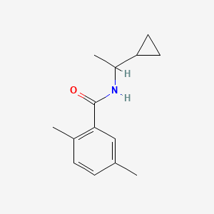 molecular formula C14H19NO B7515773 N-(1-cyclopropylethyl)-2,5-dimethylbenzamide 