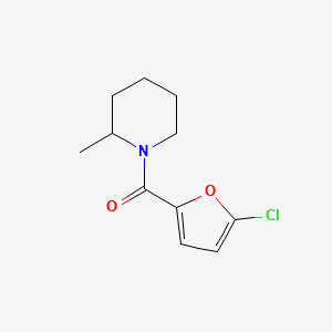 molecular formula C11H14ClNO2 B7515779 (5-Chlorofuran-2-yl)-(2-methylpiperidin-1-yl)methanone 