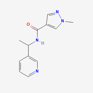 molecular formula C12H14N4O B7515790 1-methyl-N-(1-pyridin-3-ylethyl)pyrazole-4-carboxamide 