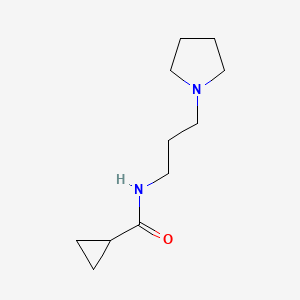 molecular formula C11H20N2O B7515797 N-(3-pyrrolidin-1-ylpropyl)cyclopropanecarboxamide 