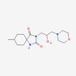 molecular formula C16H27N3O4 B7515804 3-(2-Hydroxy-3-morpholin-4-ylpropyl)-8-methyl-1,3-diazaspiro[4.5]decane-2,4-dione 