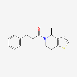 molecular formula C17H19NOS B7515813 1-(4-methyl-6,7-dihydro-4H-thieno[3,2-c]pyridin-5-yl)-3-phenylpropan-1-one 