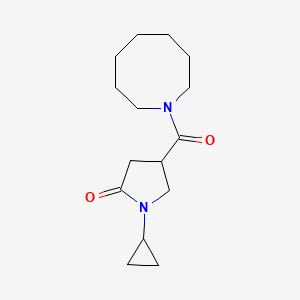 molecular formula C15H24N2O2 B7515820 4-(Azocane-1-carbonyl)-1-cyclopropylpyrrolidin-2-one 