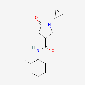 molecular formula C15H24N2O2 B7515828 1-cyclopropyl-N-(2-methylcyclohexyl)-5-oxopyrrolidine-3-carboxamide 