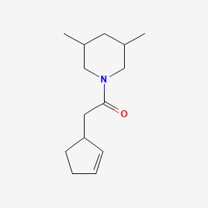 2-Cyclopent-2-en-1-yl-1-(3,5-dimethylpiperidin-1-yl)ethanone