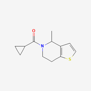 molecular formula C12H15NOS B7515848 cyclopropyl-(4-methyl-6,7-dihydro-4H-thieno[3,2-c]pyridin-5-yl)methanone 