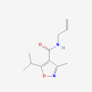 3-methyl-5-propan-2-yl-N-prop-2-enyl-1,2-oxazole-4-carboxamide