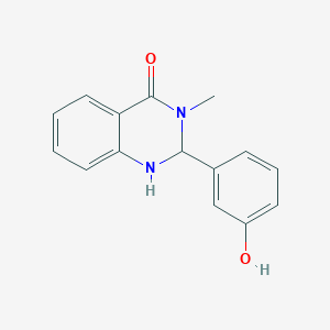 molecular formula C15H14N2O2 B7515958 2-(3-Hydroxyphenyl)-3-methyl-1,2-dihydroquinazolin-4-one 