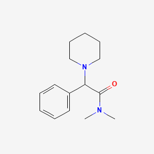 molecular formula C15H22N2O B7515978 N,N-dimethyl-2-phenyl-2-piperidin-1-ylacetamide 