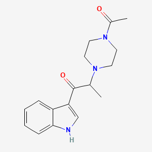 molecular formula C17H21N3O2 B7515988 2-(4-acetylpiperazin-1-yl)-1-(1H-indol-3-yl)propan-1-one 