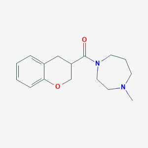 molecular formula C16H22N2O2 B7515996 3,4-dihydro-2H-chromen-3-yl-(4-methyl-1,4-diazepan-1-yl)methanone 
