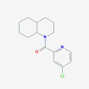 molecular formula C15H19ClN2O B7515998 3,4,4a,5,6,7,8,8a-octahydro-2H-quinolin-1-yl-(4-chloropyridin-2-yl)methanone 