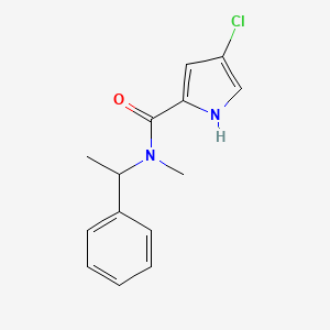 molecular formula C14H15ClN2O B7516003 4-chloro-N-methyl-N-(1-phenylethyl)-1H-pyrrole-2-carboxamide 