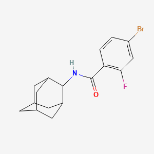 molecular formula C17H19BrFNO B7516004 N-(2-adamantyl)-4-bromo-2-fluorobenzamide 