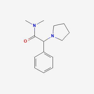 molecular formula C14H20N2O B7516025 N,N-dimethyl-2-phenyl-2-pyrrolidin-1-ylacetamide 