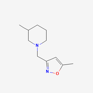 molecular formula C11H18N2O B7516052 5-Methyl-3-[(3-methylpiperidin-1-yl)methyl]-1,2-oxazole 