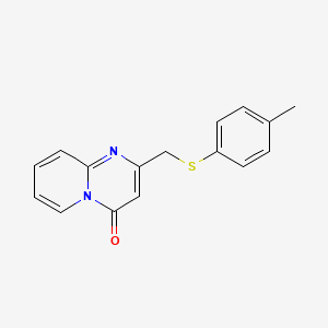 molecular formula C16H14N2OS B7516057 2-[(4-Methylphenyl)sulfanylmethyl]pyrido[1,2-a]pyrimidin-4-one 