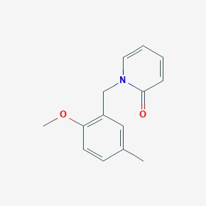 molecular formula C14H15NO2 B7516066 1-[(2-Methoxy-5-methylphenyl)methyl]pyridin-2-one 