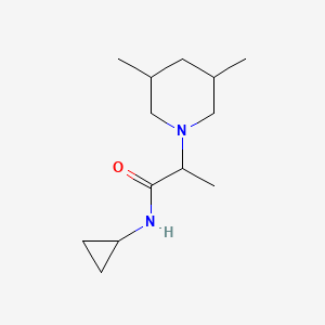 molecular formula C13H24N2O B7516072 N-cyclopropyl-2-(3,5-dimethylpiperidin-1-yl)propanamide 