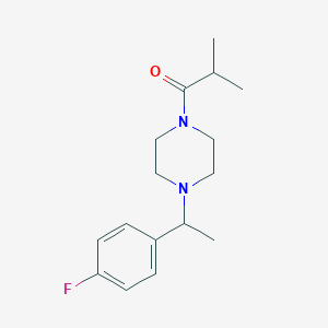 molecular formula C16H23FN2O B7516116 1-[4-[1-(4-Fluorophenyl)ethyl]piperazin-1-yl]-2-methylpropan-1-one 