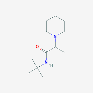 molecular formula C12H24N2O B7516122 N-tert-butyl-2-piperidin-1-ylpropanamide 
