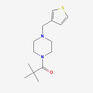 molecular formula C14H22N2OS B7516126 2,2-Dimethyl-1-[4-(thiophen-3-ylmethyl)piperazin-1-yl]propan-1-one 