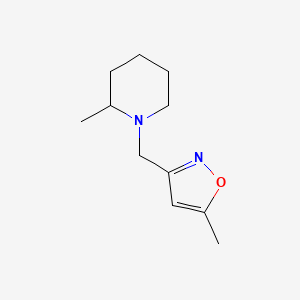 molecular formula C11H18N2O B7516131 5-Methyl-3-[(2-methylpiperidin-1-yl)methyl]-1,2-oxazole 
