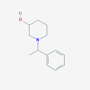 molecular formula C13H19NO B7516136 1-(1-Phenylethyl)piperidin-3-ol 