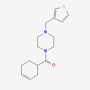 molecular formula C16H22N2OS B7516163 Cyclohex-3-en-1-yl-[4-(thiophen-3-ylmethyl)piperazin-1-yl]methanone 