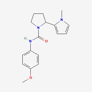 molecular formula C17H21N3O2 B7516174 N-(4-methoxyphenyl)-2-(1-methylpyrrol-2-yl)pyrrolidine-1-carboxamide 