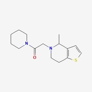 molecular formula C15H22N2OS B7516222 2-(4-methyl-6,7-dihydro-4H-thieno[3,2-c]pyridin-5-yl)-1-piperidin-1-ylethanone 