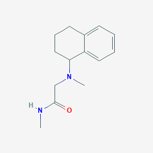molecular formula C14H20N2O B7516227 N-methyl-2-[methyl(1,2,3,4-tetrahydronaphthalen-1-yl)amino]acetamide 