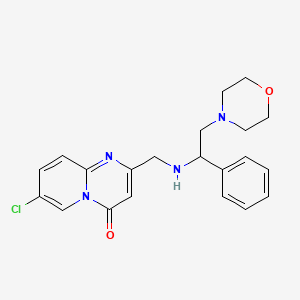 molecular formula C21H23ClN4O2 B7516228 7-Chloro-2-[[(2-morpholin-4-yl-1-phenylethyl)amino]methyl]pyrido[1,2-a]pyrimidin-4-one 