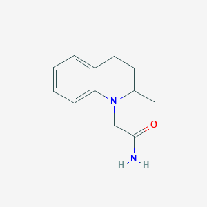 molecular formula C12H16N2O B7516255 2-(2-methyl-3,4-dihydro-2H-quinolin-1-yl)acetamide 