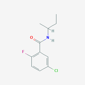 molecular formula C11H13ClFNO B7516277 N-butan-2-yl-5-chloro-2-fluorobenzamide 