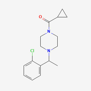 molecular formula C16H21ClN2O B7516292 [4-[1-(2-Chlorophenyl)ethyl]piperazin-1-yl]-cyclopropylmethanone 
