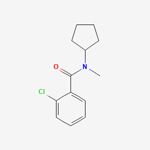 molecular formula C13H16ClNO B7516341 2-chloro-N-cyclopentyl-N-methylbenzamide 