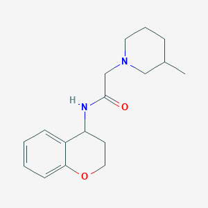 molecular formula C17H24N2O2 B7516402 N-(3,4-dihydro-2H-chromen-4-yl)-2-(3-methylpiperidin-1-yl)acetamide 