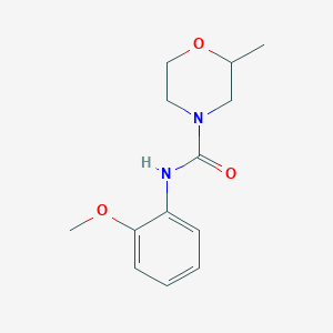 molecular formula C13H18N2O3 B7516432 N-(2-methoxyphenyl)-2-methylmorpholine-4-carboxamide 